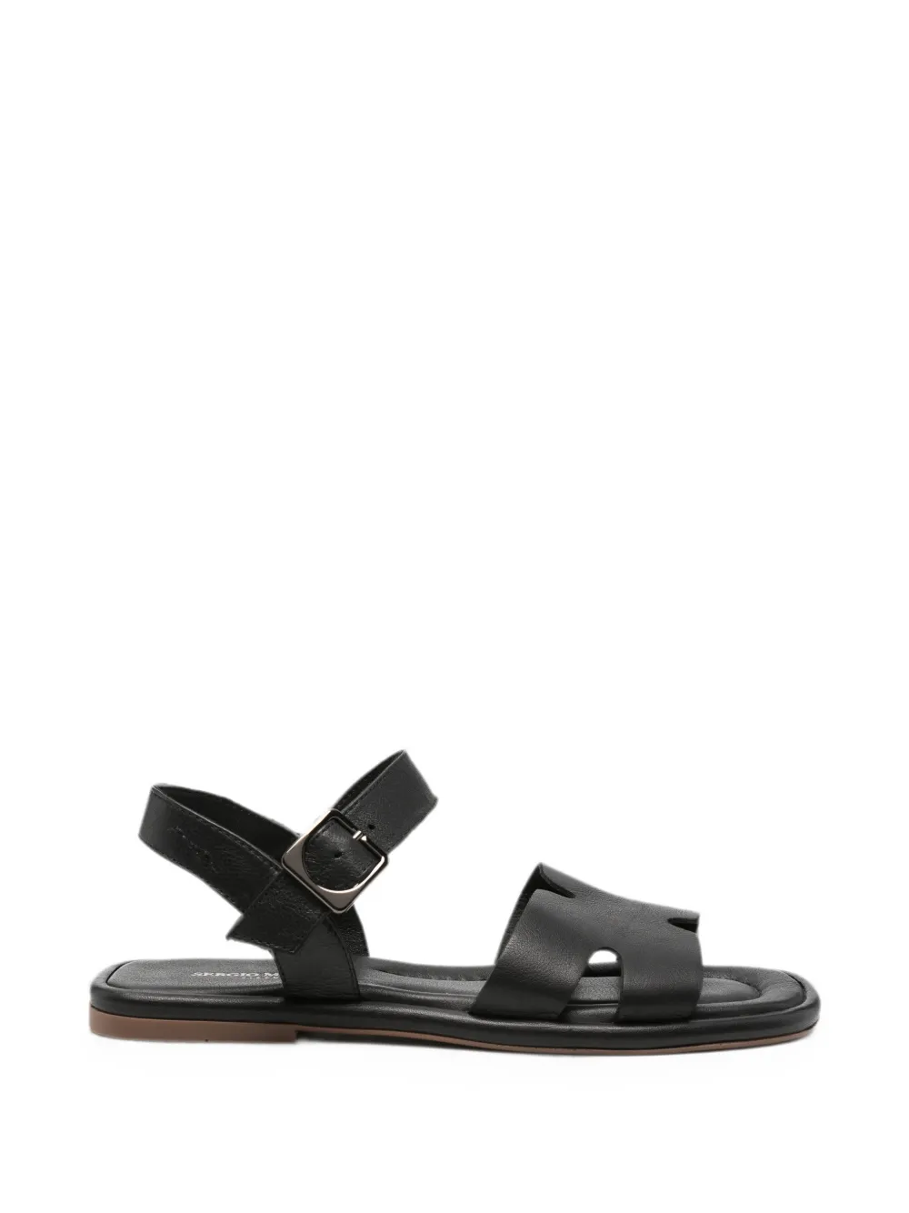 SERGIO MORETTI FIRENZE buckle-fastening leather sandals - Nero