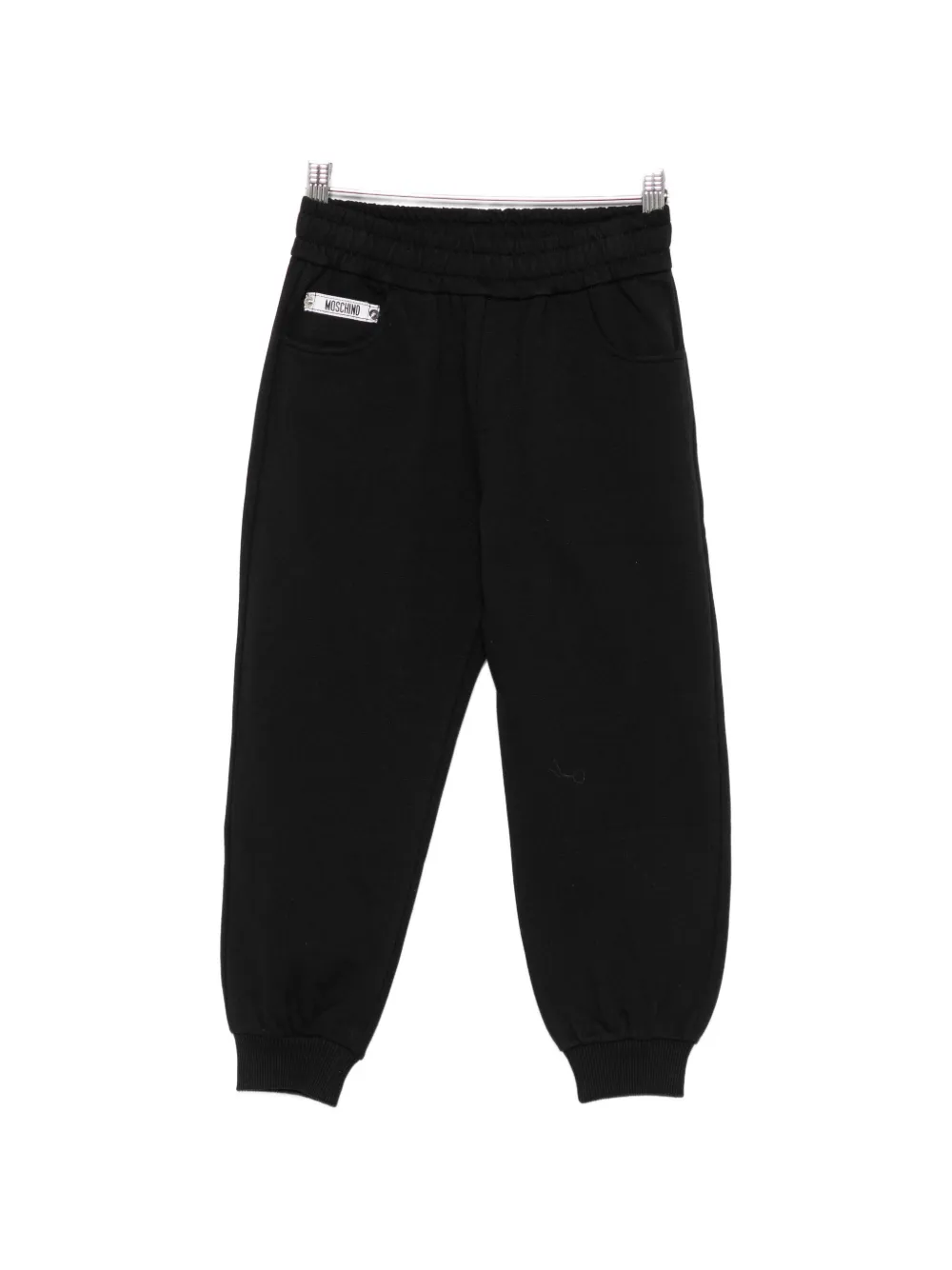 Moschino Kids logo-patch track pants - Nero