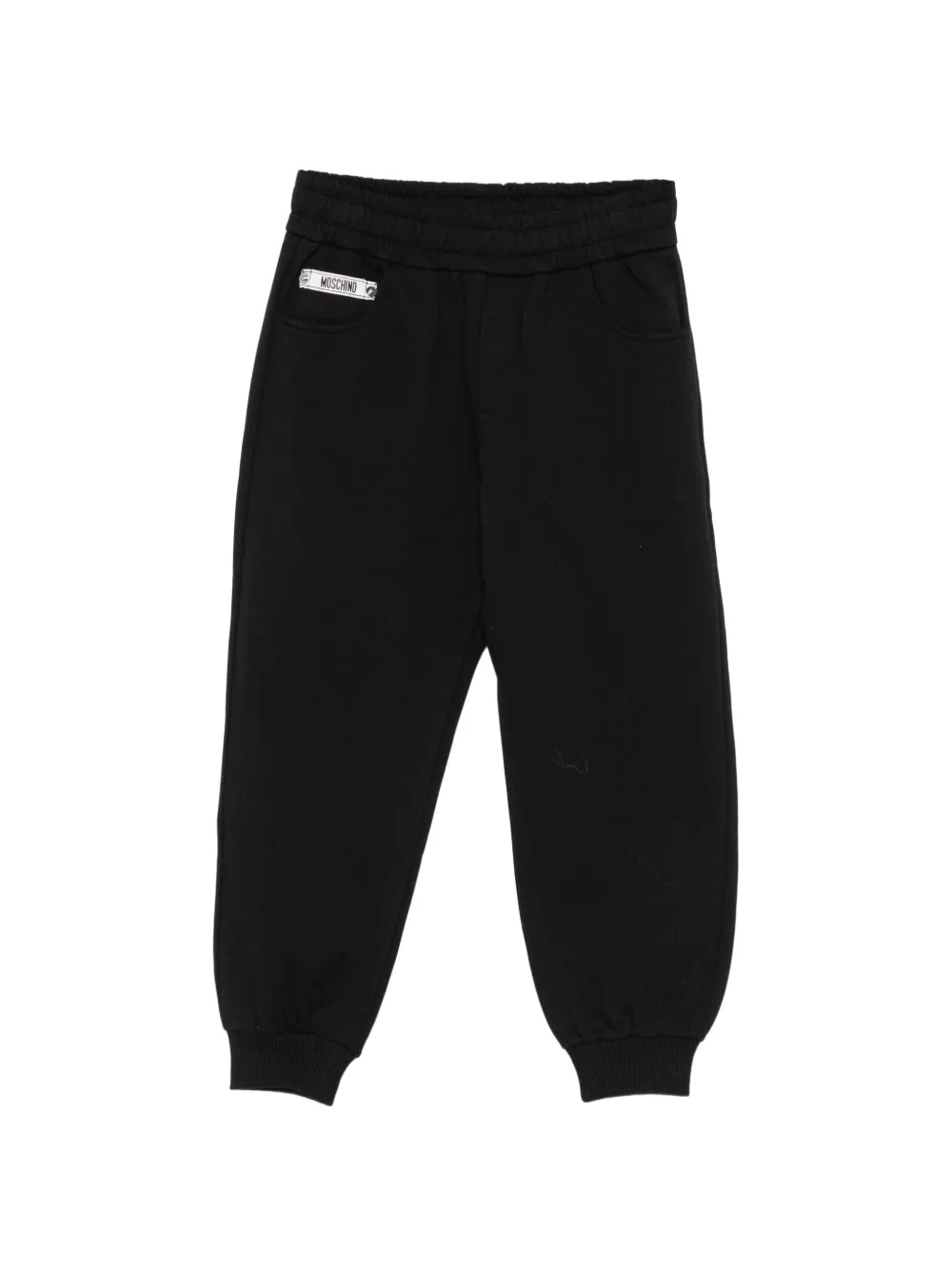 Moschino Kids logo-patch track pants - Nero