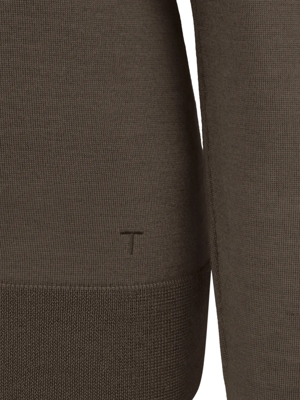 Tod's Half-zip Jumper in Cashmere and Silk in Brown, view 4
