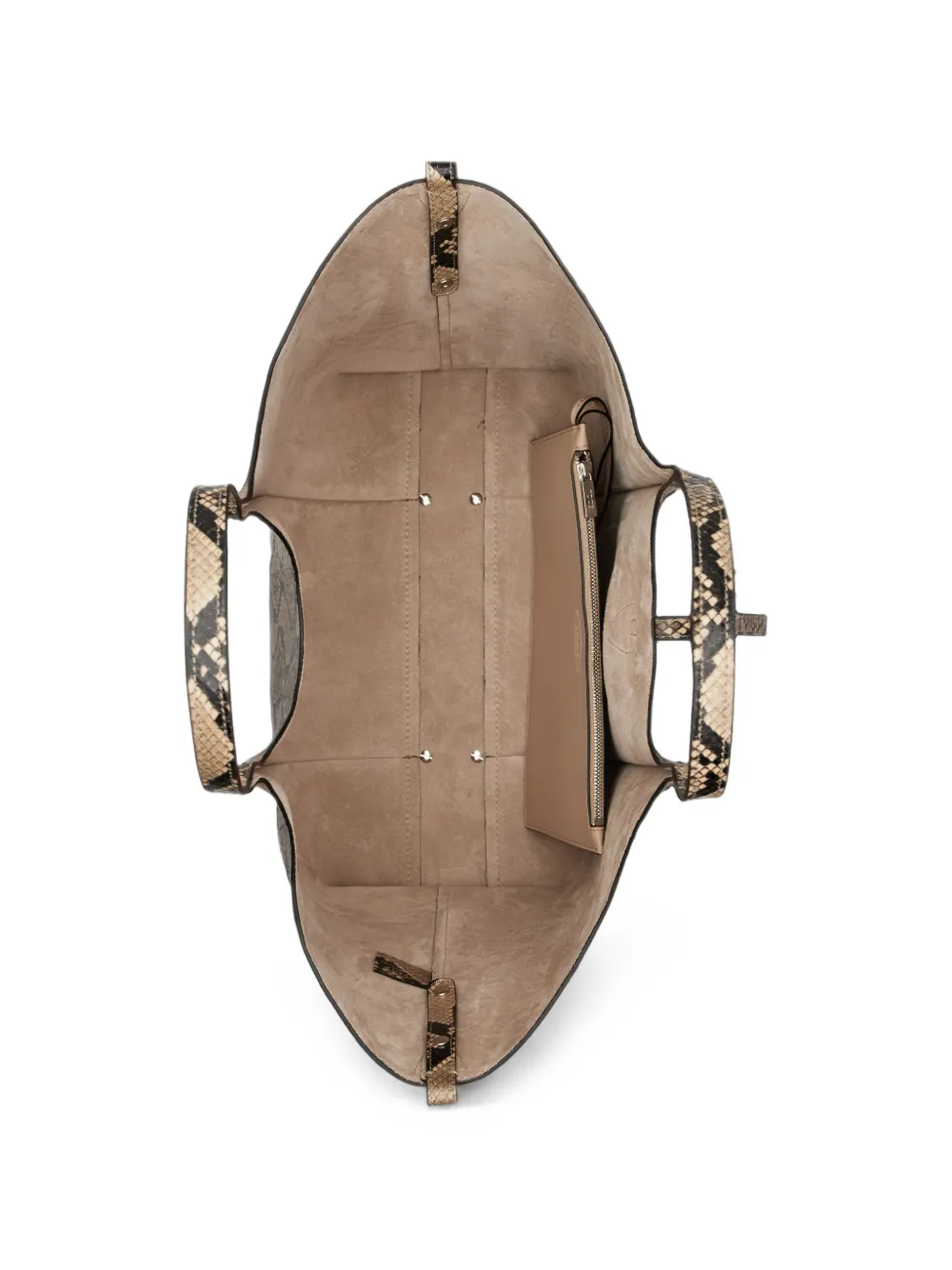 Tod's T Timeless snakeskin-effect tote bag Beige