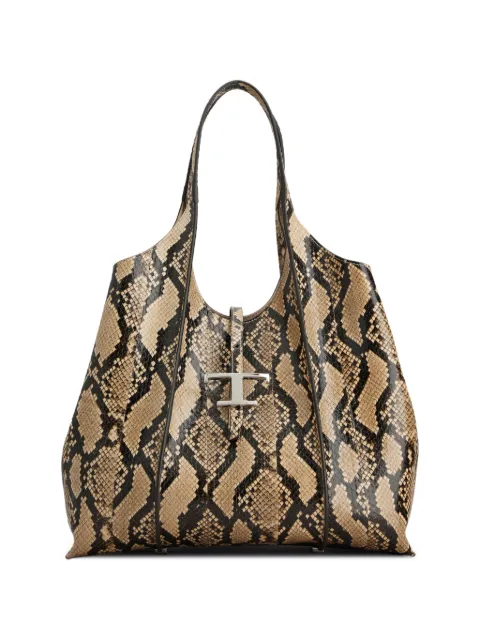 Tod's T Timeless snakeskin-effect tote bag