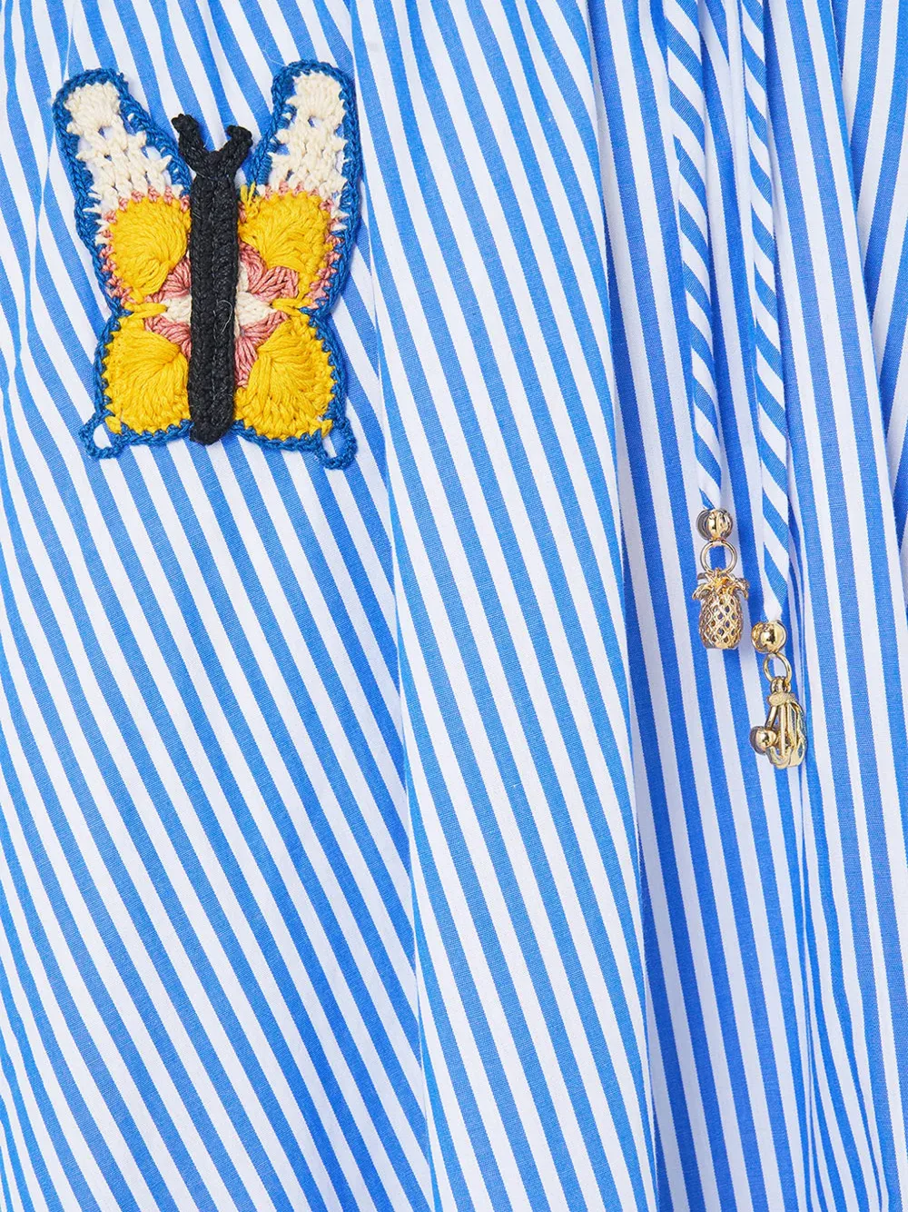Camilla Magic of the Mercado gestreepte midi-jurk Blauw