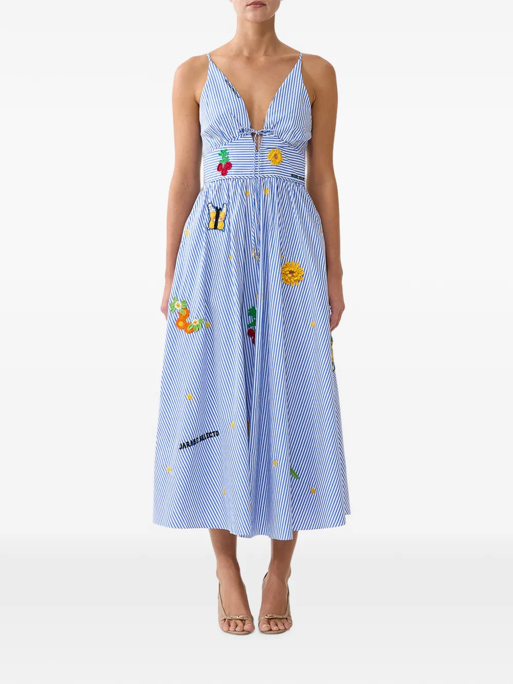 Camilla robe mi-longue Magic of the Mercado à rayures - Bleu Camilla robe mi-longue Magic of the Mercado à rayures - Bleu