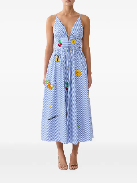 Camilla vestido midi Magic of the Mercado con motivo de rayas