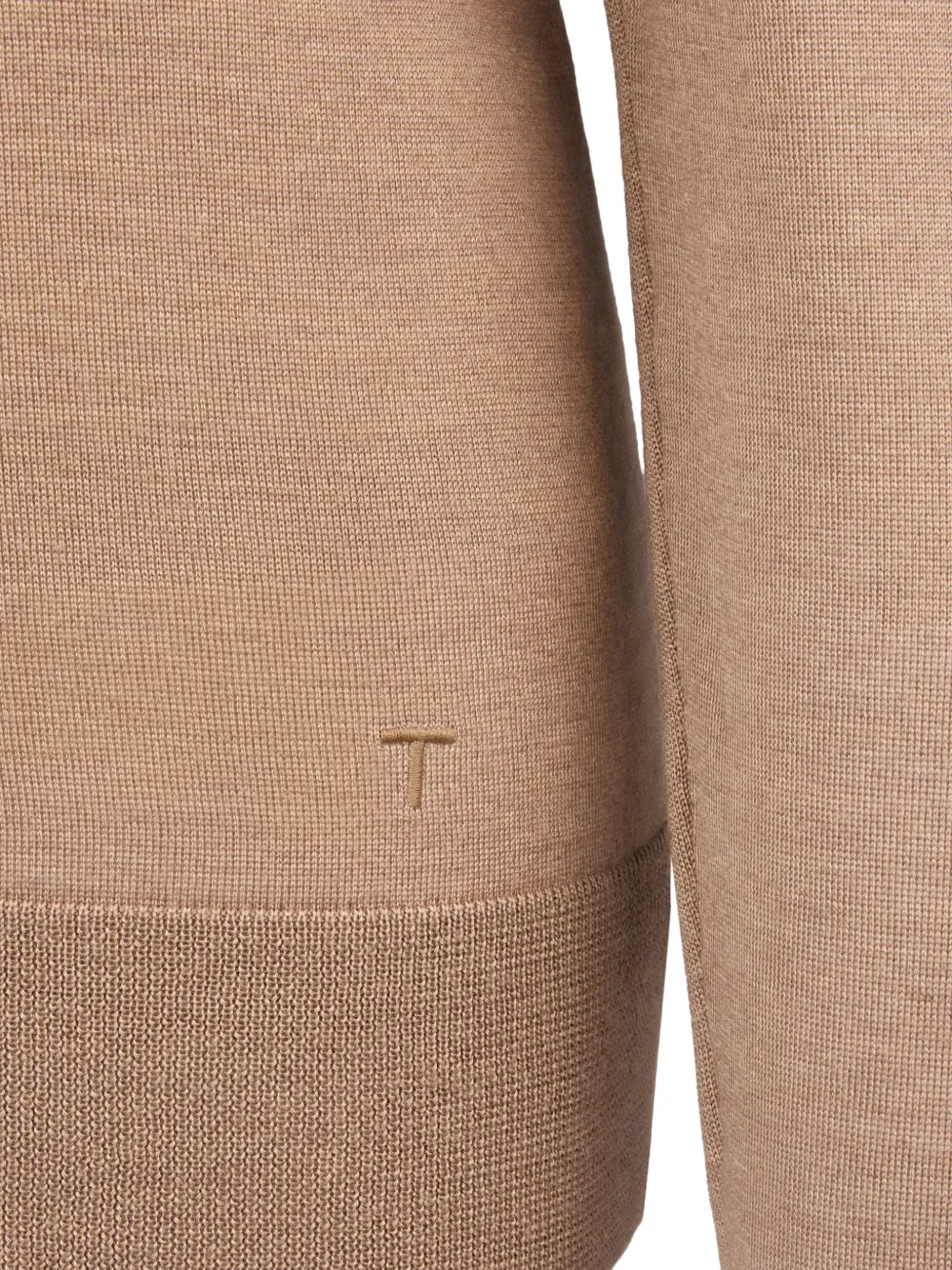 Tod's Trui van kasjmier en zijde met halve rits Beige