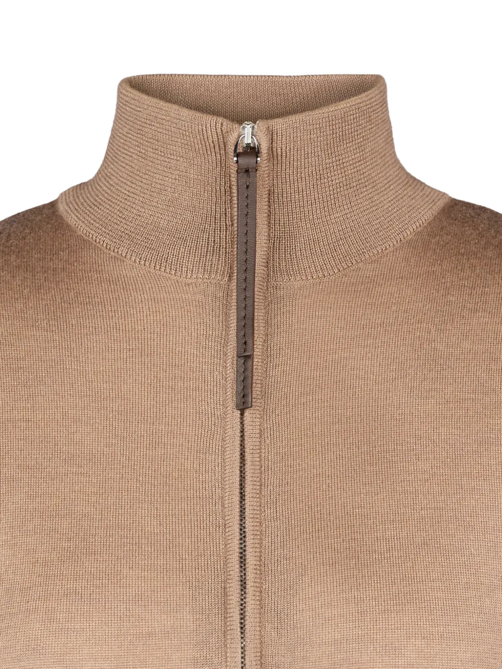Tod's Trui van kasjmier en zijde met halve rits Beige