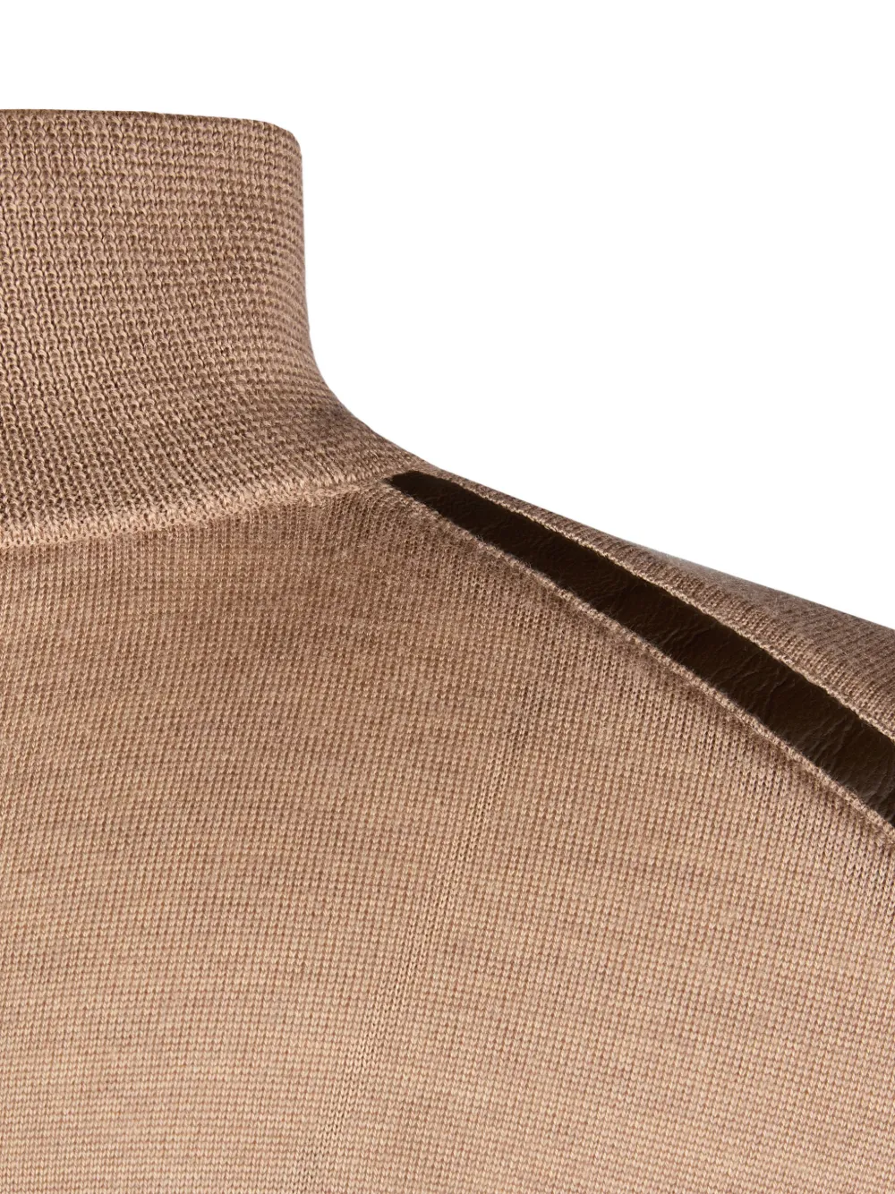 Tod's Trui van kasjmier en zijde met halve rits Beige