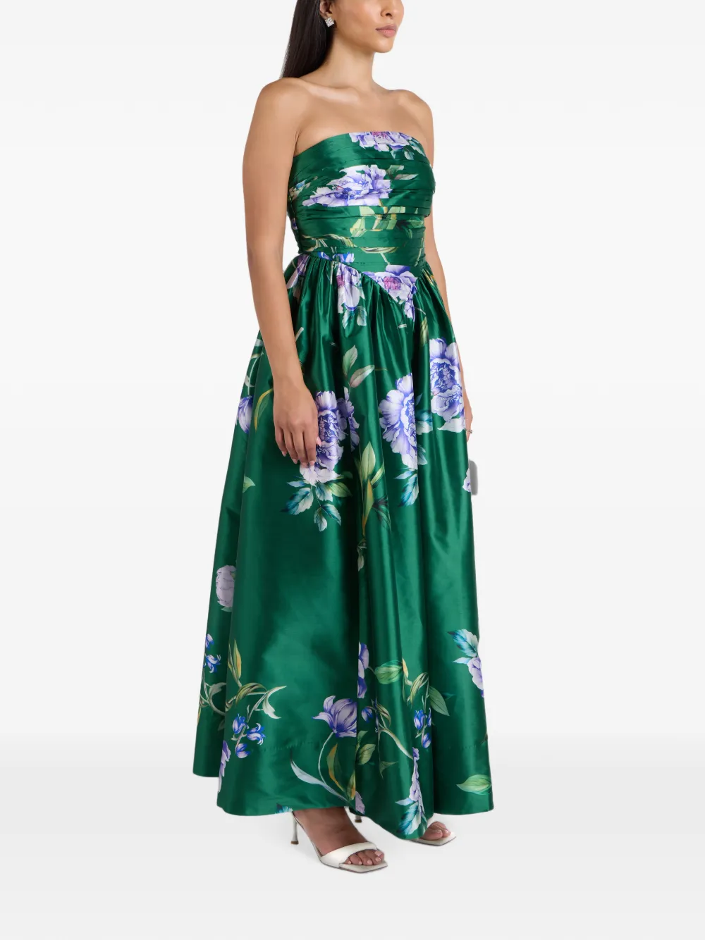 Hemant And Nandita floral-print ruched dress
