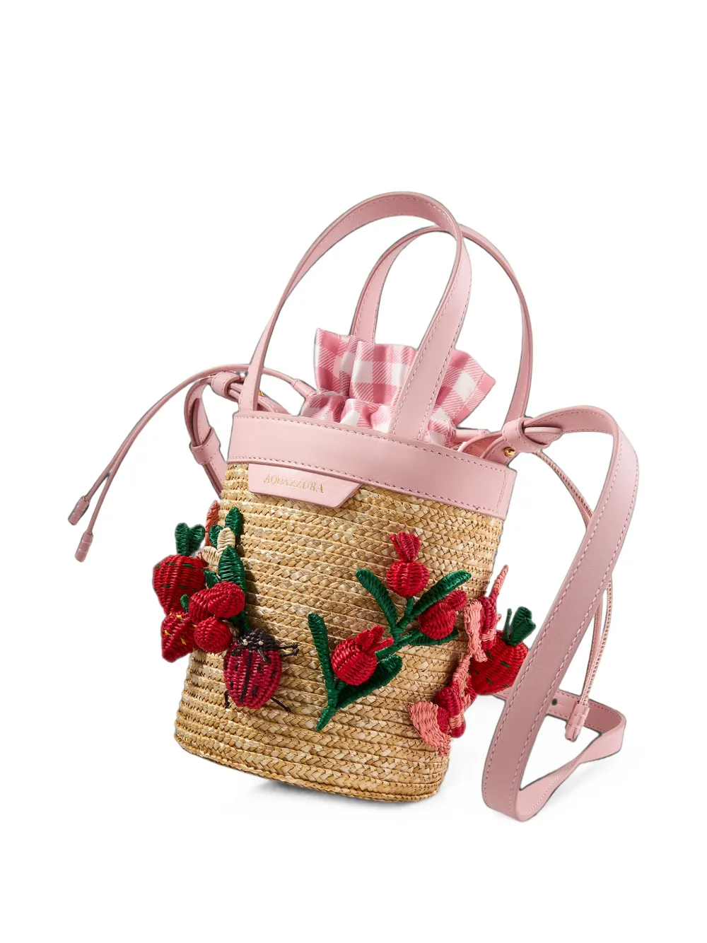 Aquazzura Botanica mini-bucket Beige