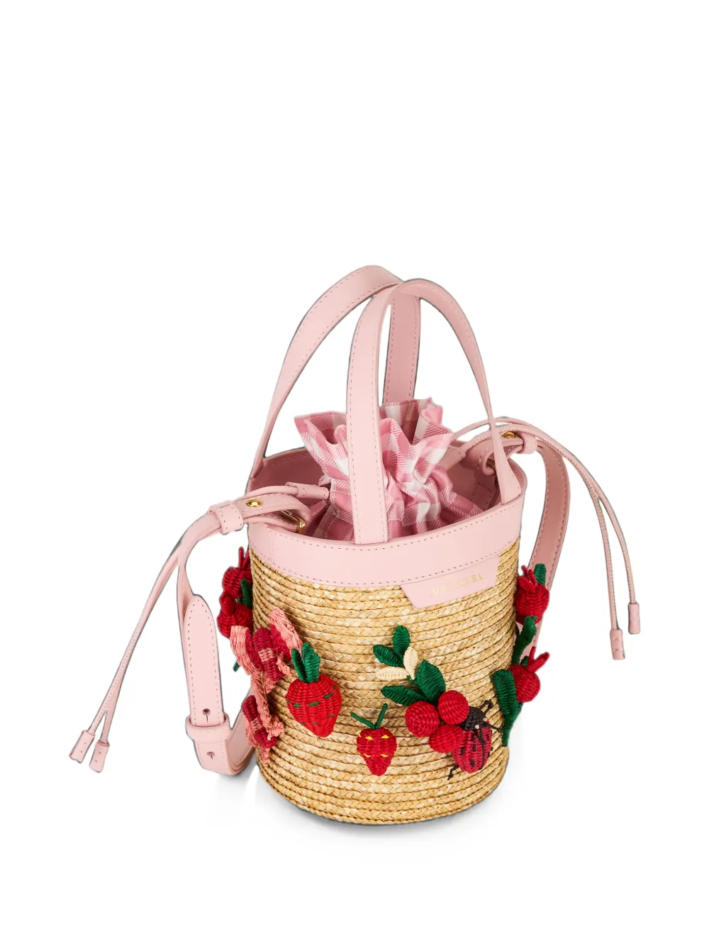Aquazzura Botanica mini-bucket Beige