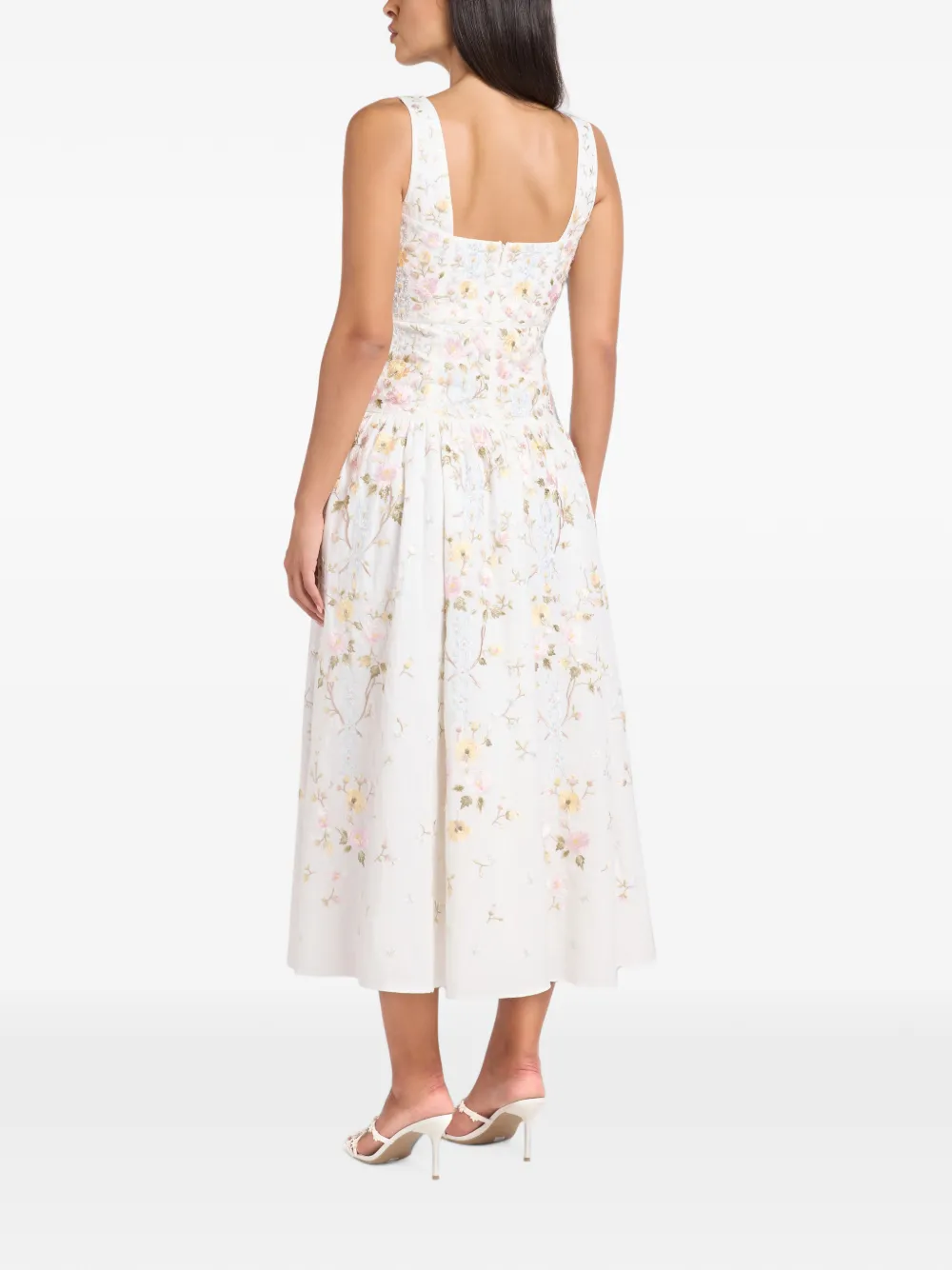 Needle & Thread Garden Rose sleeveless midi dress Wit
