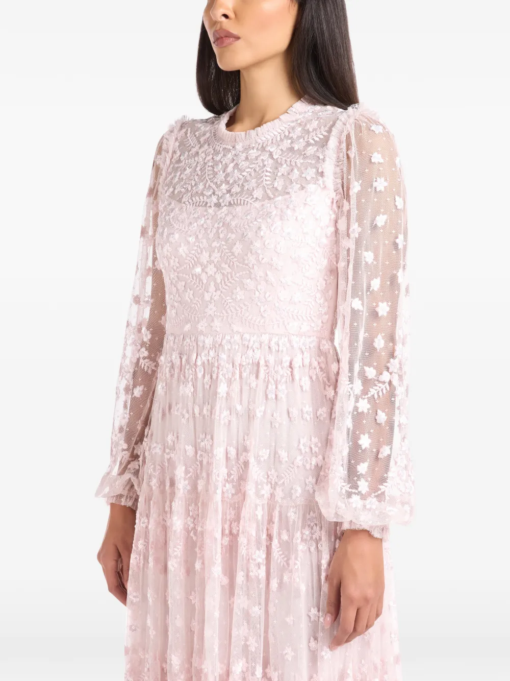 Needle & Thread Clover sequin-embellished maxi dress Roze