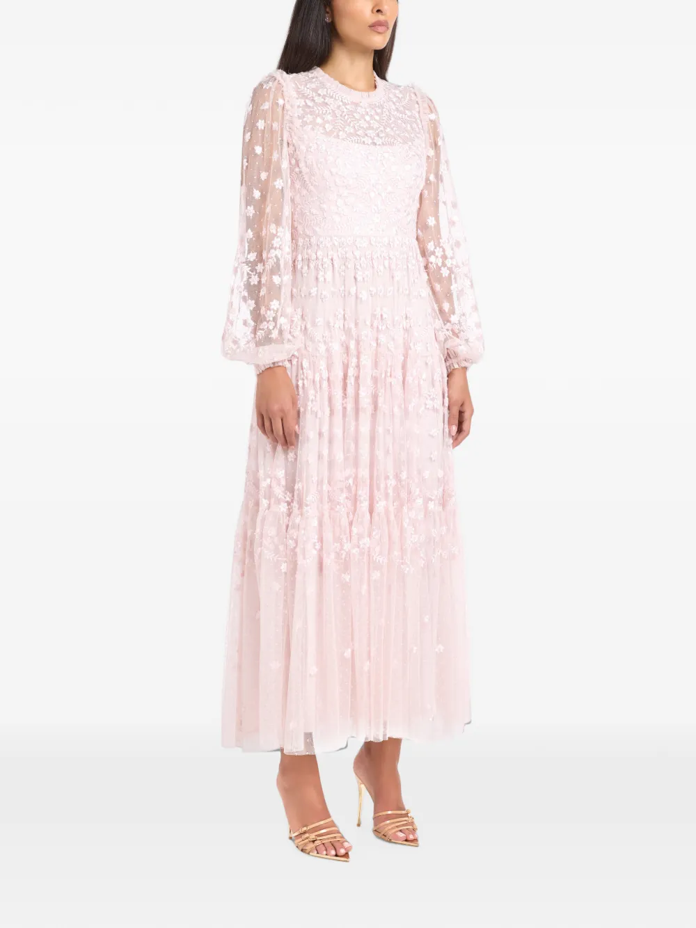 Needle & Thread Clover sequin-embellished maxi dress Roze
