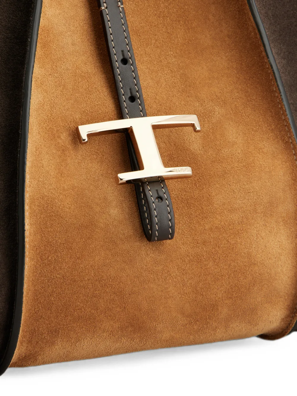 Tod's T Timeless suède shopper Bruin