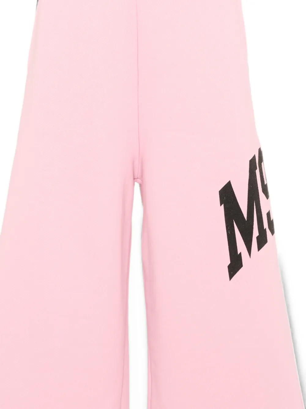 MSGM Kids Trainingsbroek met wijde pijpen en logo-print Roze