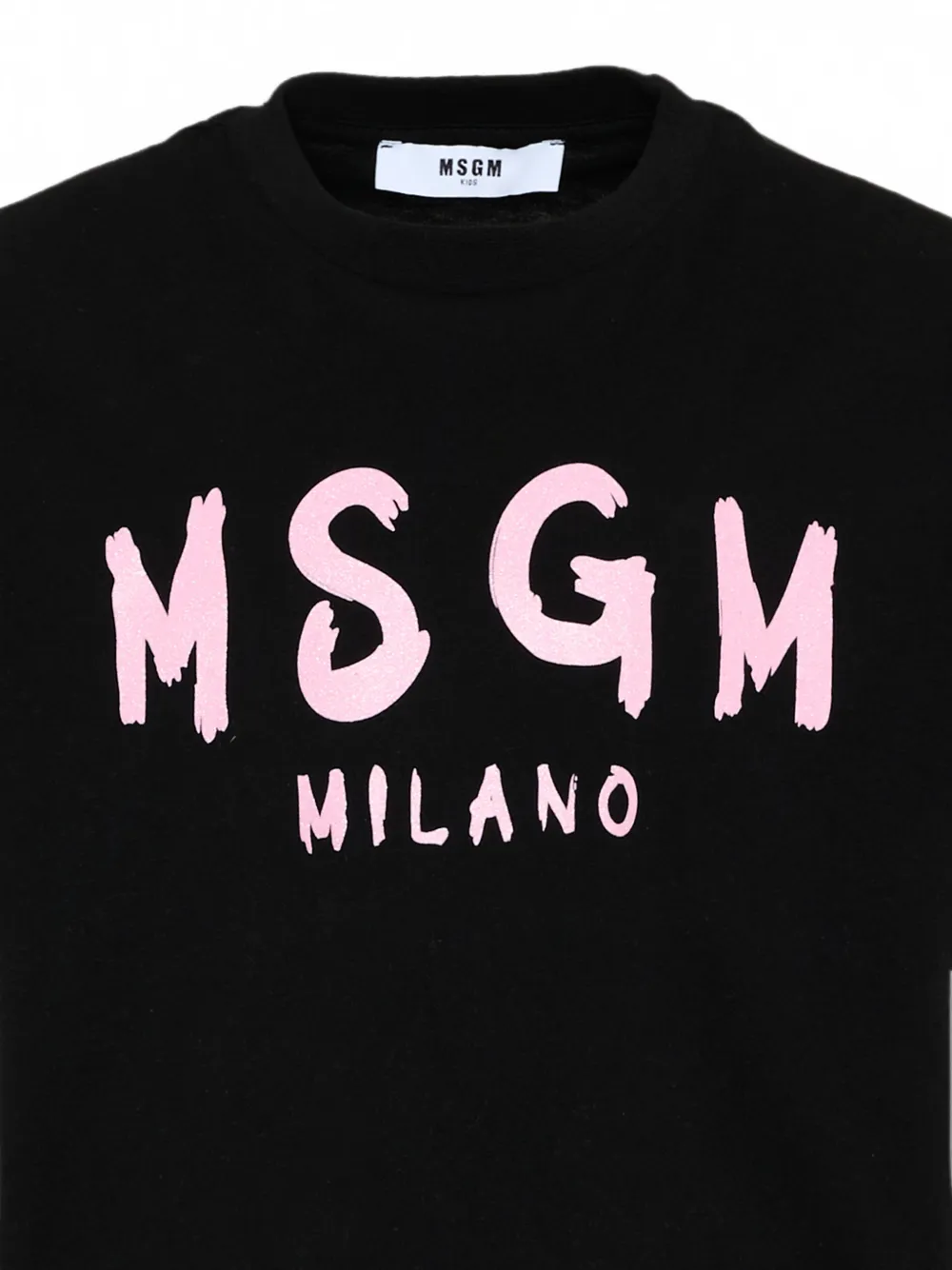MSGM Kids logo-print short-sleeve T-shirt Zwart