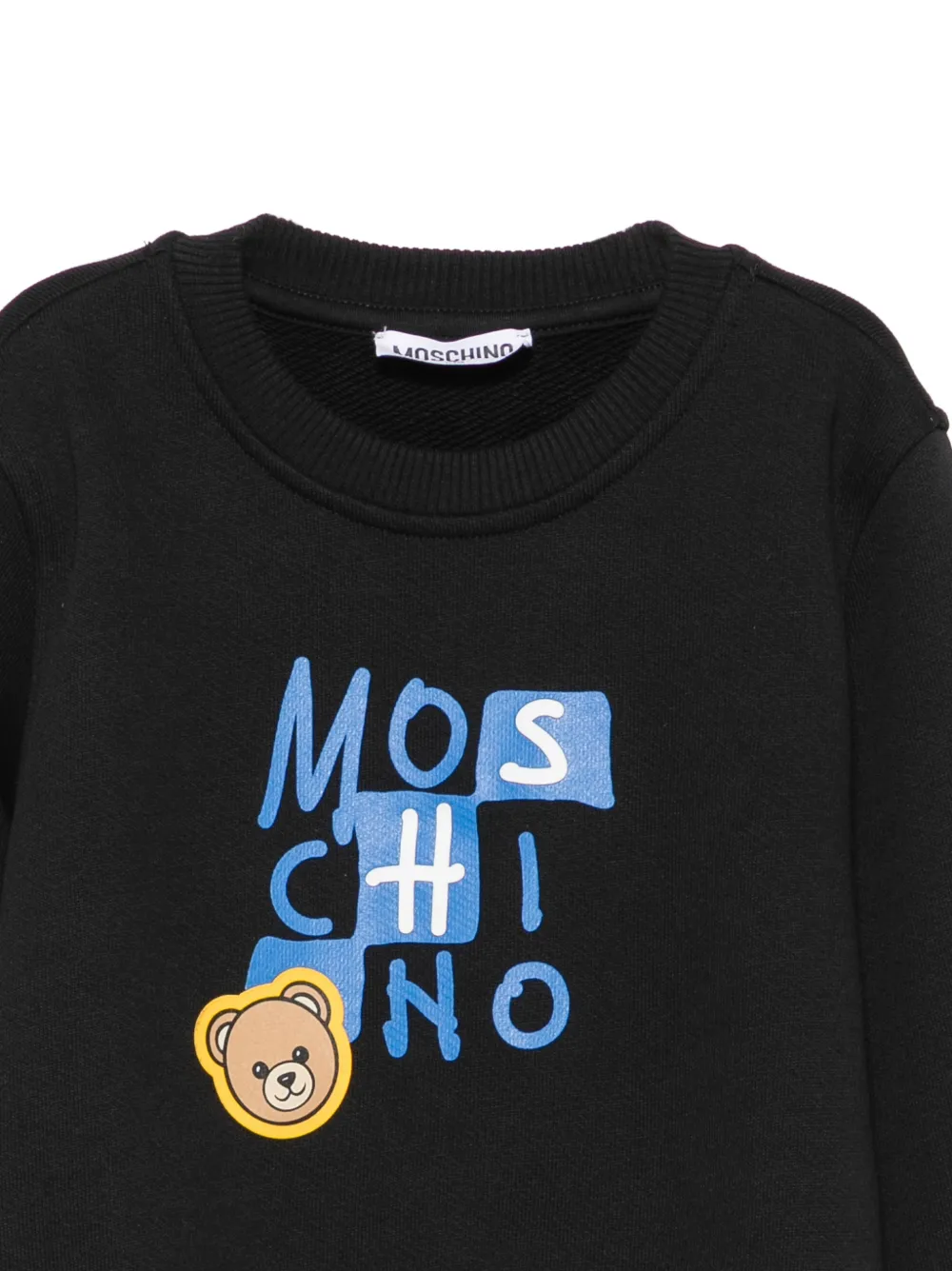 Moschino Kids Sweater met logoprint Zwart