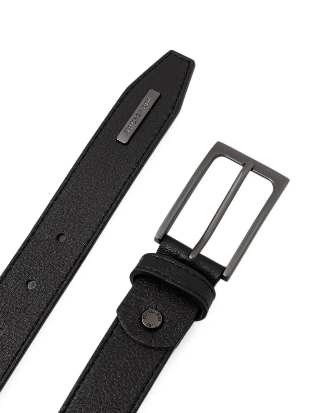 Trussardi Riem met logo-plakkaat Zwart