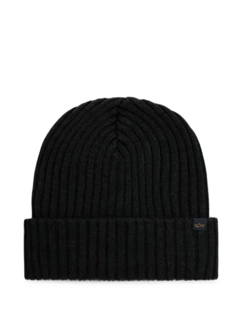 Paul & Shark ribbed-knit beanie hat