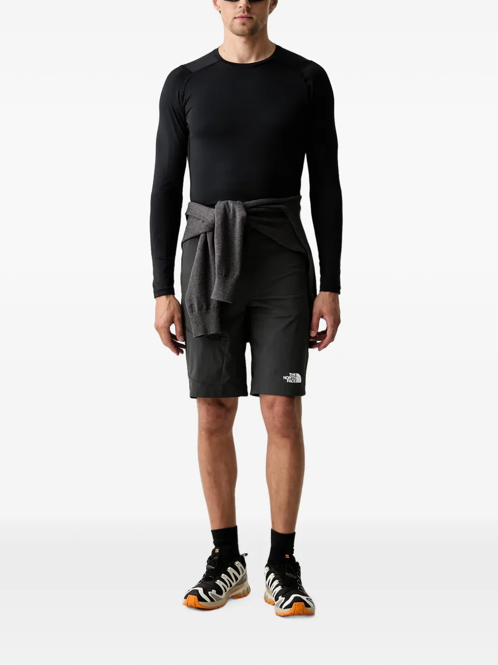 The North Face Shorts met logoprint Grijs