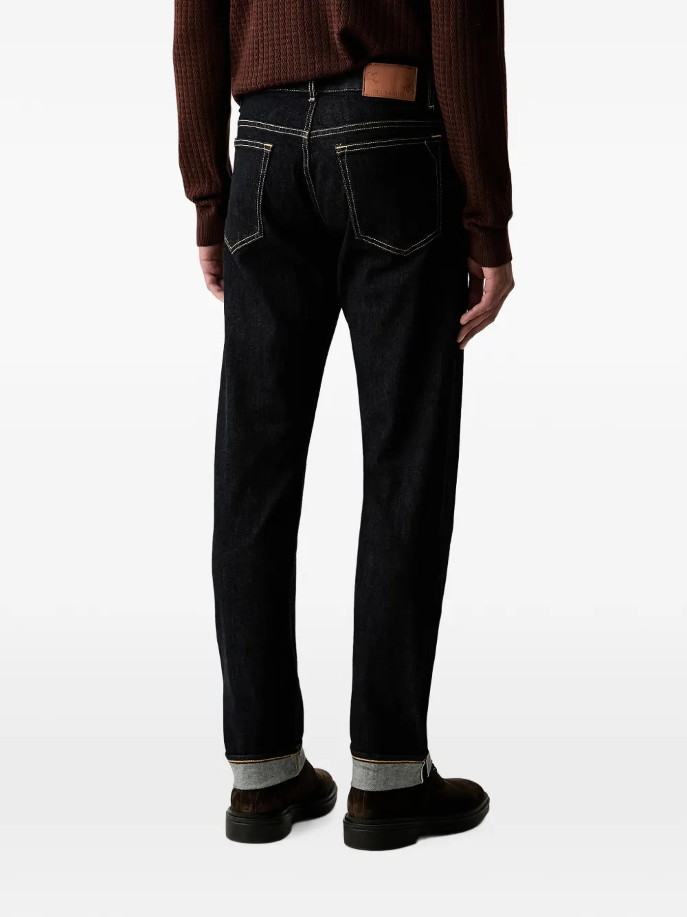 Trussardi 380 regular-fit jeans met contrasterende stiksels Blauw