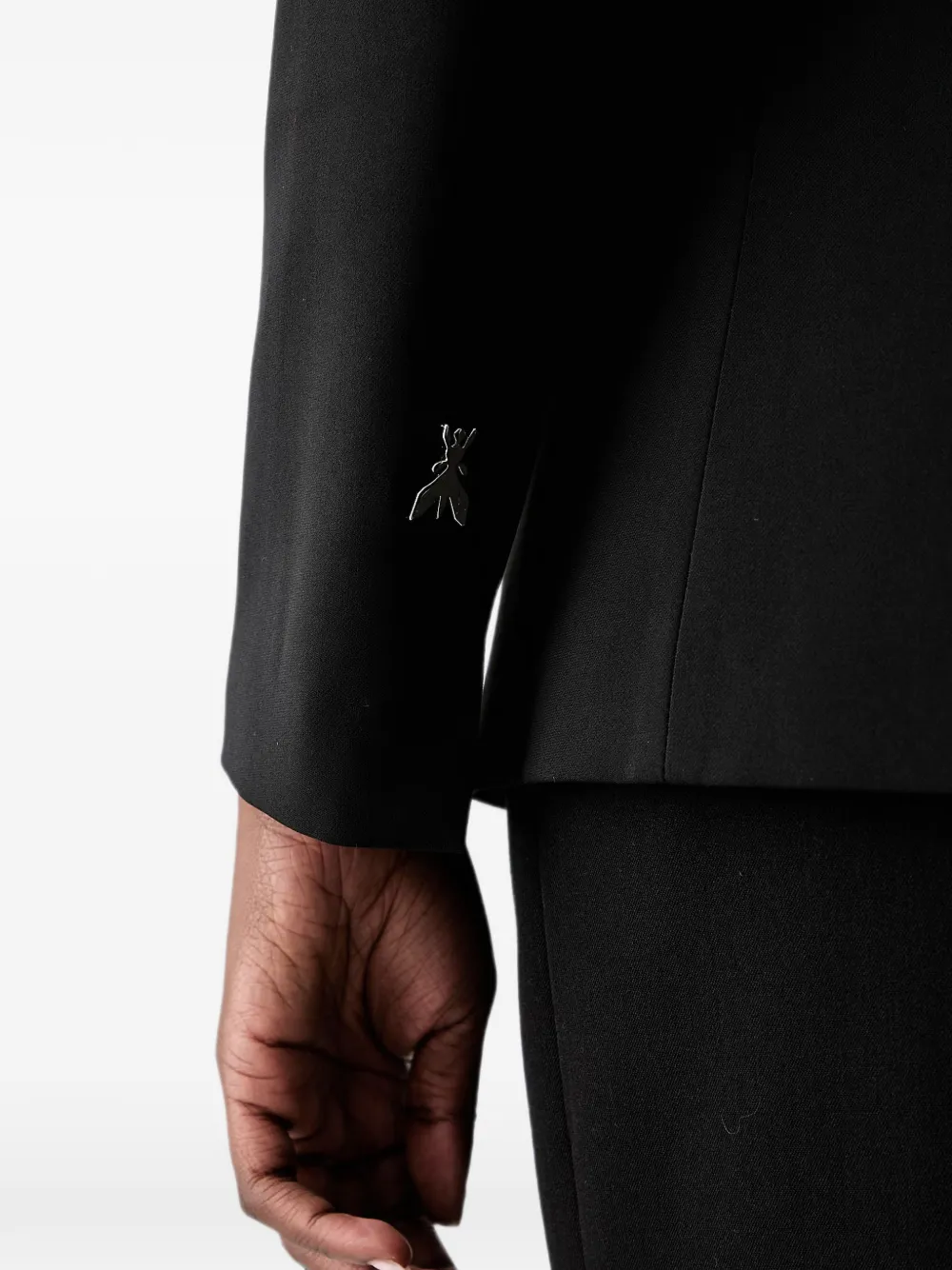 Patrizia Pepe Button-up blazer met Fly-detail Zwart