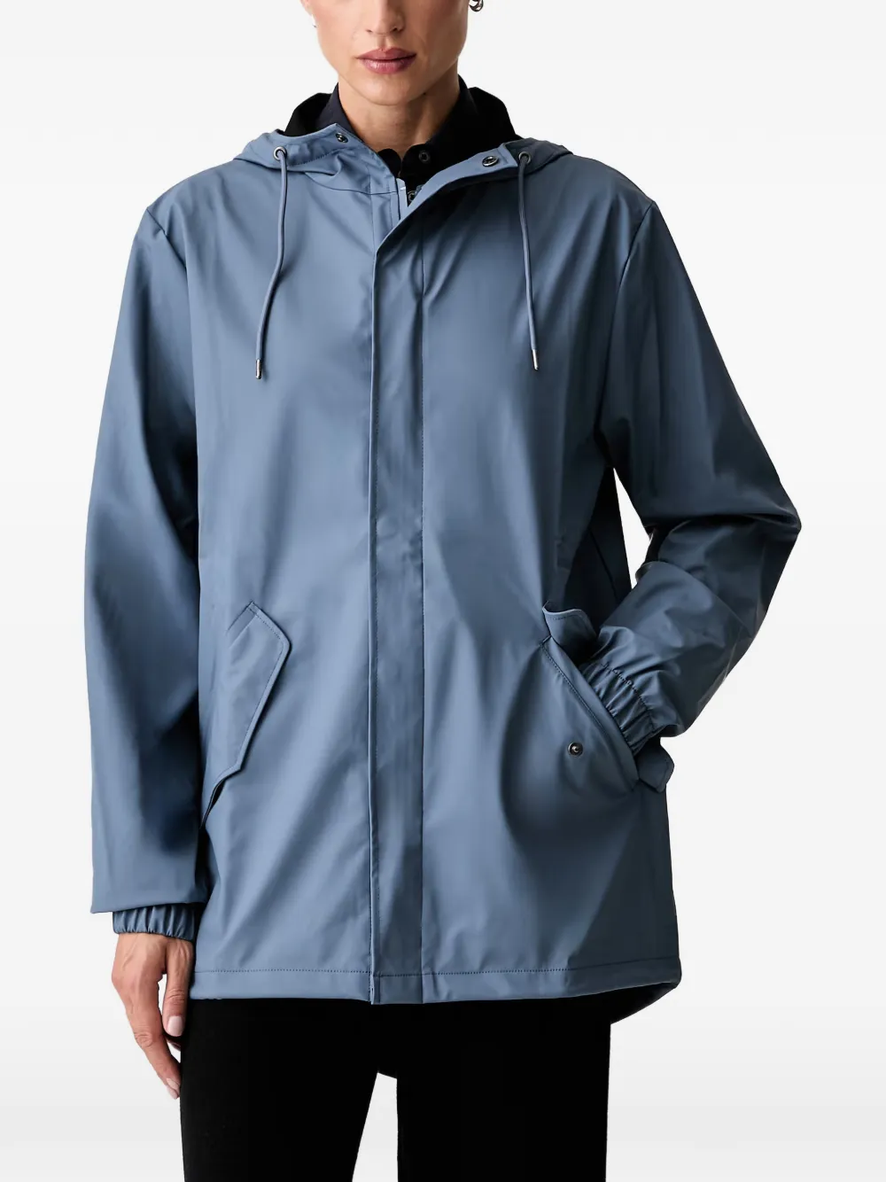 Rains hooded fishtail coats - Blau