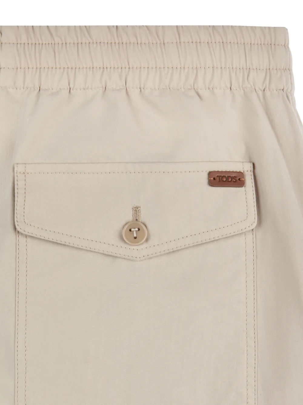 Tod's Trousers in Technical Cotton with Drawstring in Neutrals, view 4