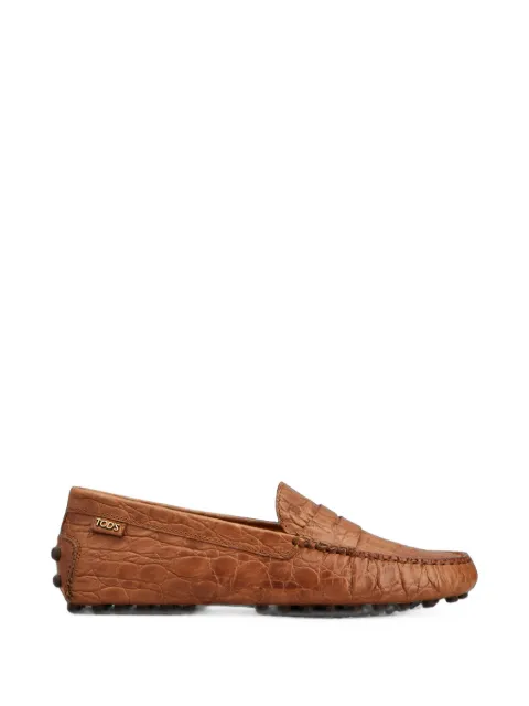 Tod's Gommino crocodile-effect leather loafers