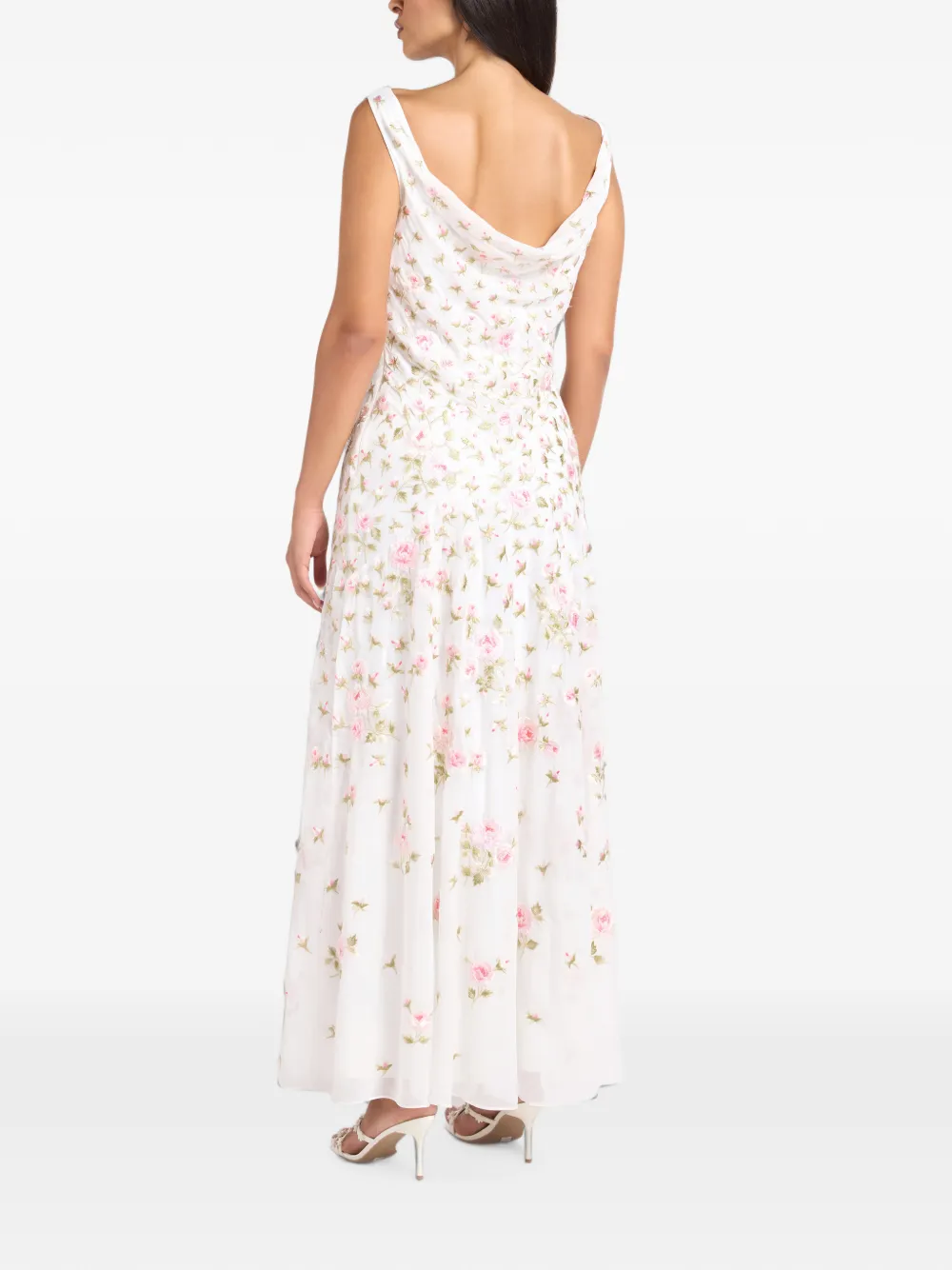 Needle & Thread Rose Bloom georgette maxi dress Wit