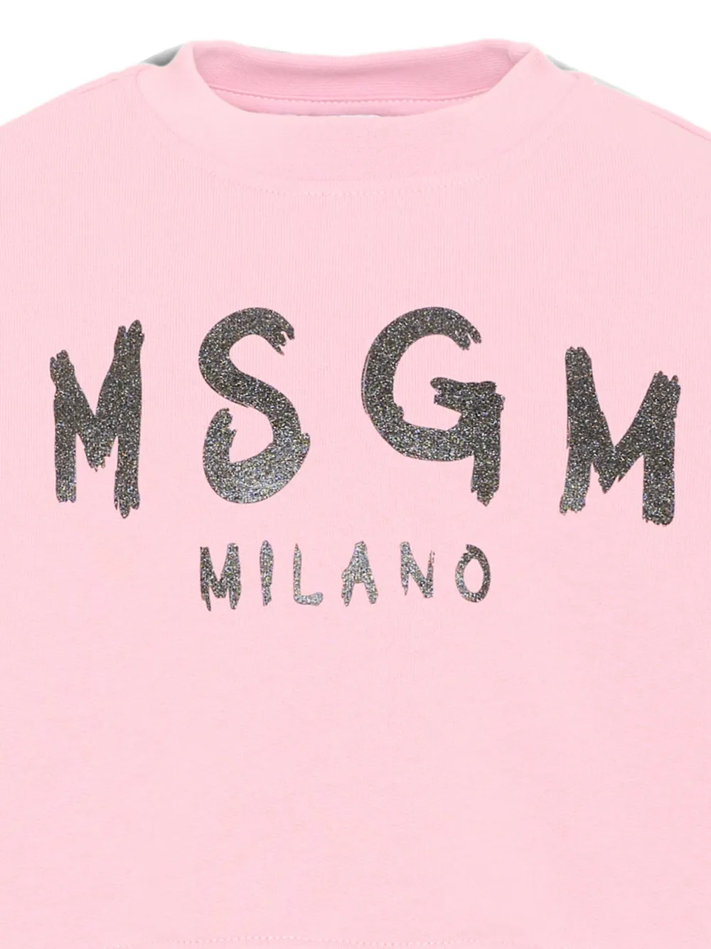 MSGM Kids Cropped trui met glitter-logo Roze