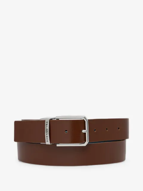 Trussardi reversible logo-engraved belt