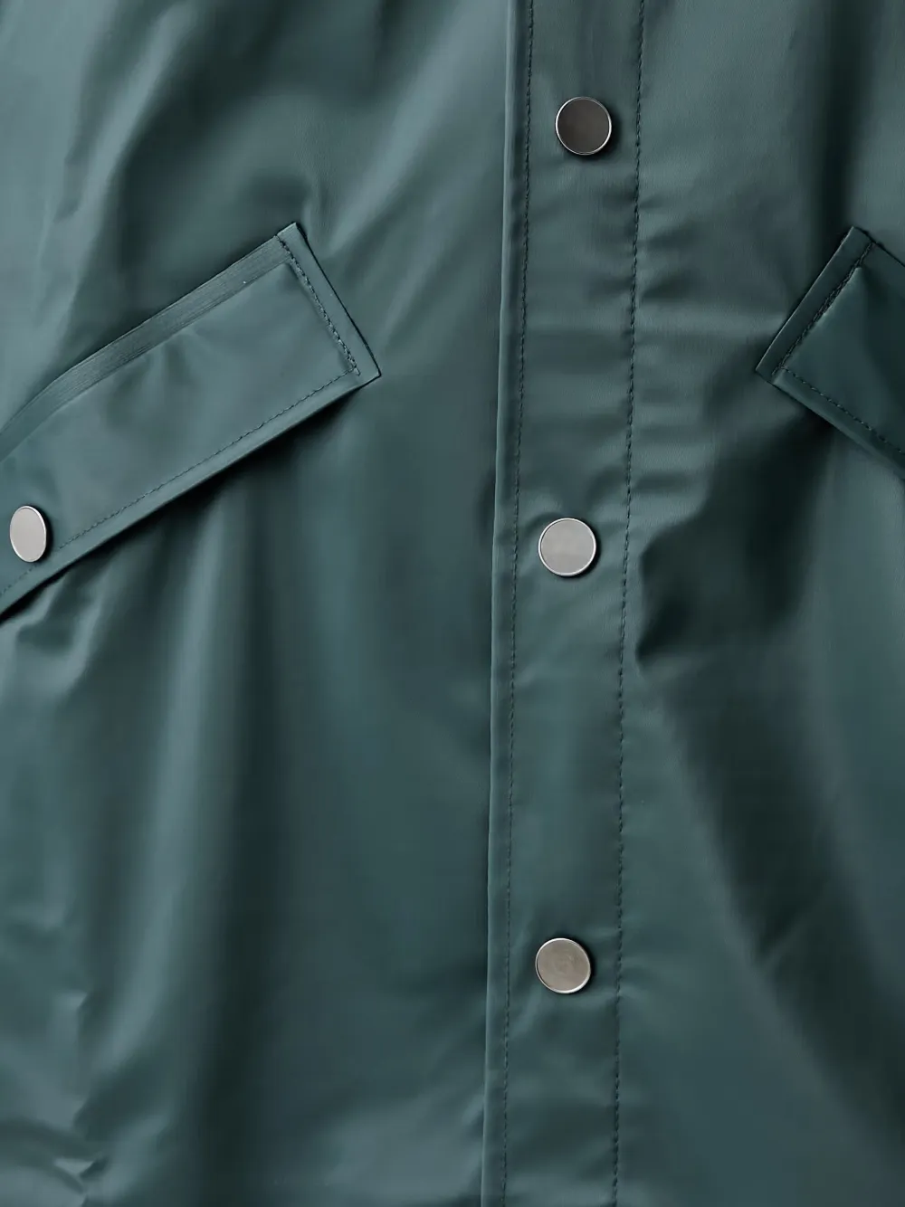 Rains Parka met capuchon en drukknopen Groen