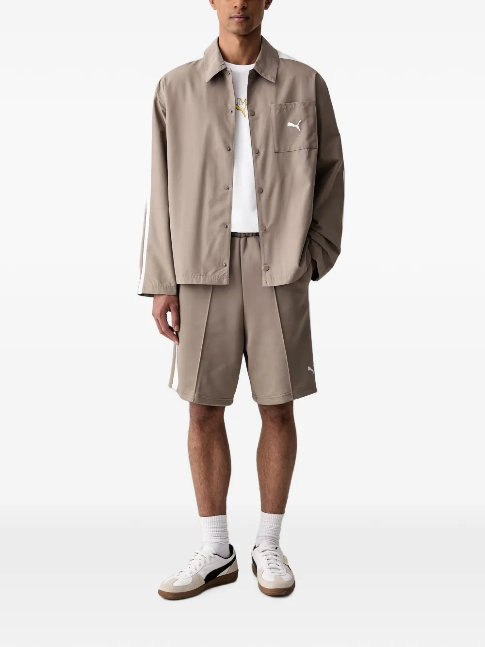 PUMA T7 ruimvallende 9" baggy shorts Beige