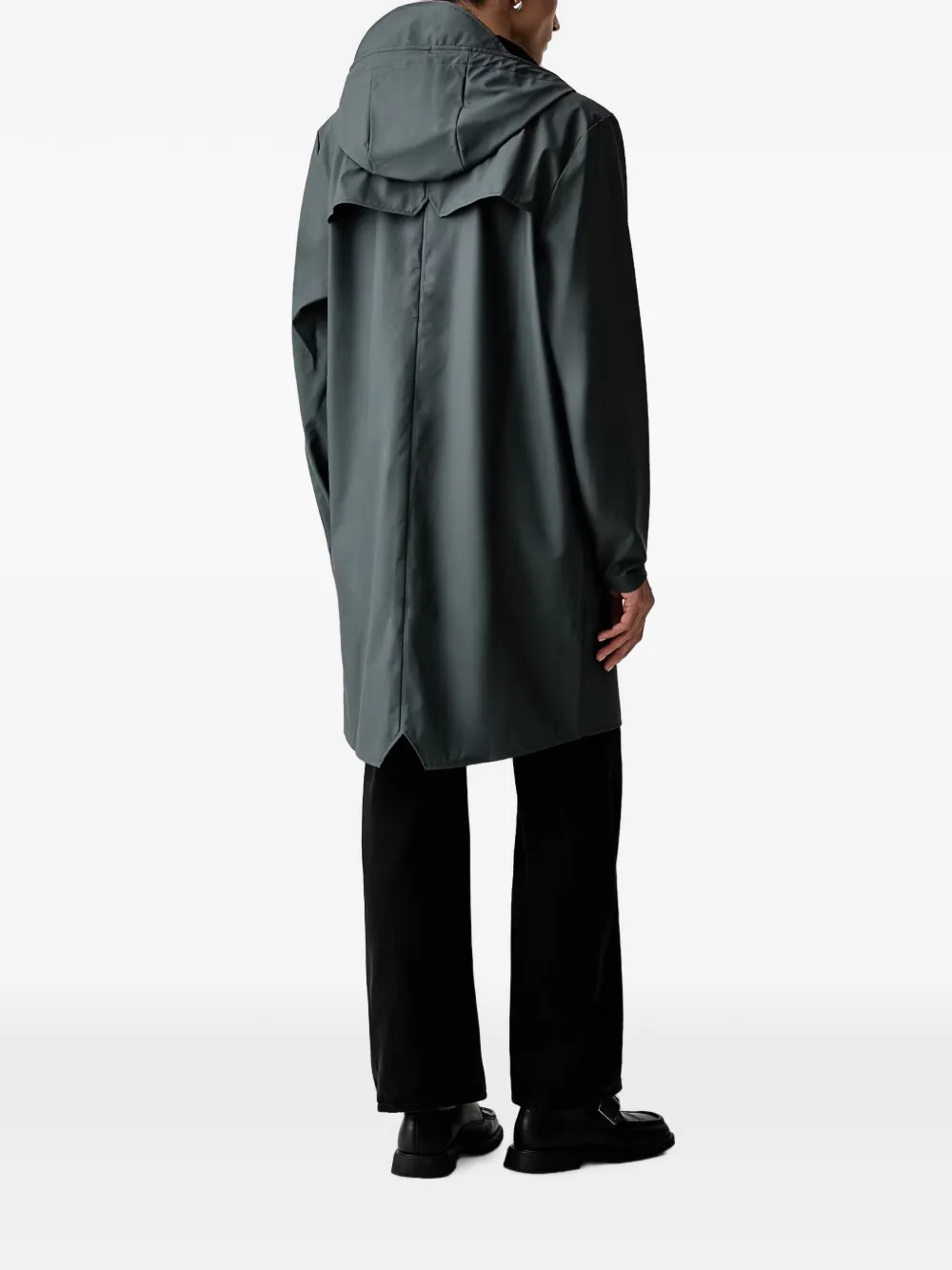 Rains Jack met capuchon en drukknoop Grijs