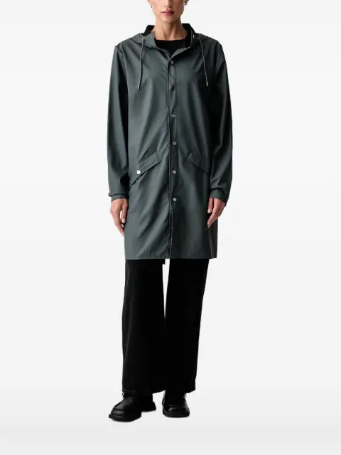 Rains hooded press-stud jacket