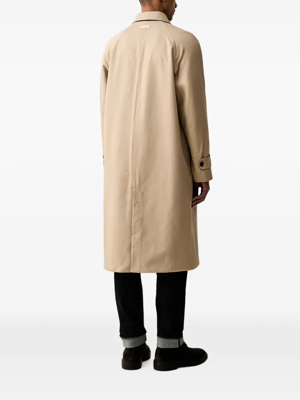 Trussardi Omkeerbare jas met visgraatpatroon Grijs
