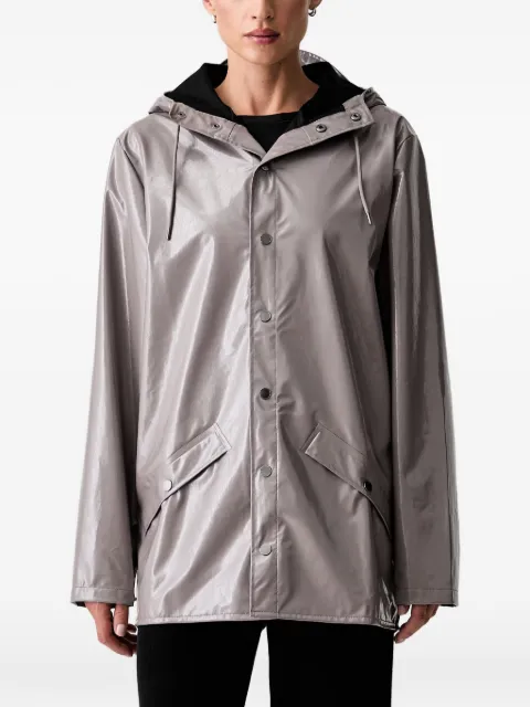 Rains hooded gloss-effect raincoat