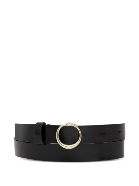 Trussardi cinturón de piel con hebilla circular