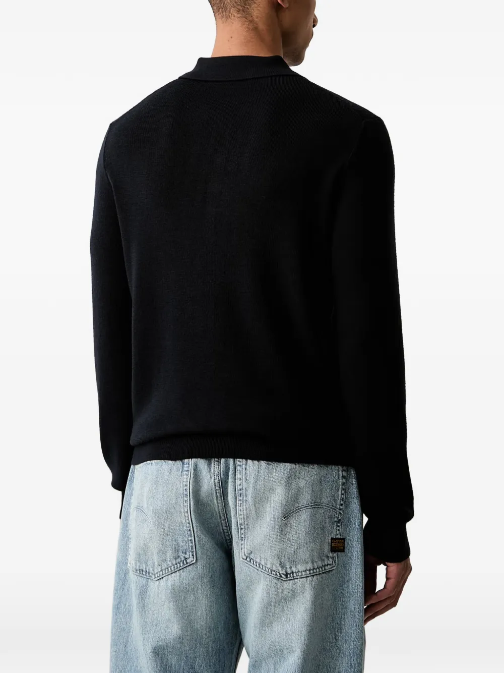 Trussardi Poloshirt met lange mouwen Zwart