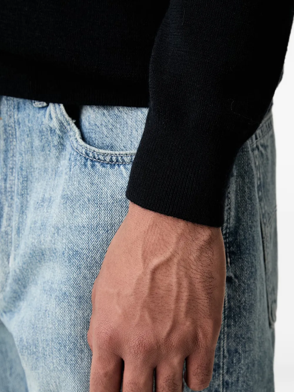Trussardi Poloshirt met lange mouwen Zwart