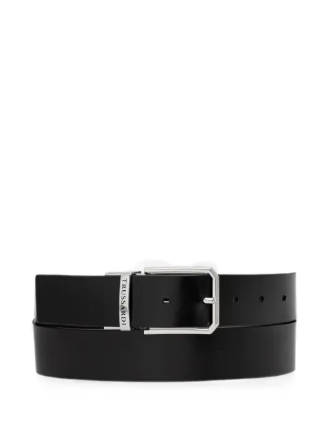 Trussardi logo-engraved buckle belt