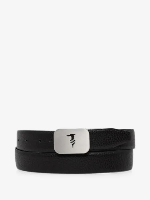 Trussardi logo-plaque pebbled belt