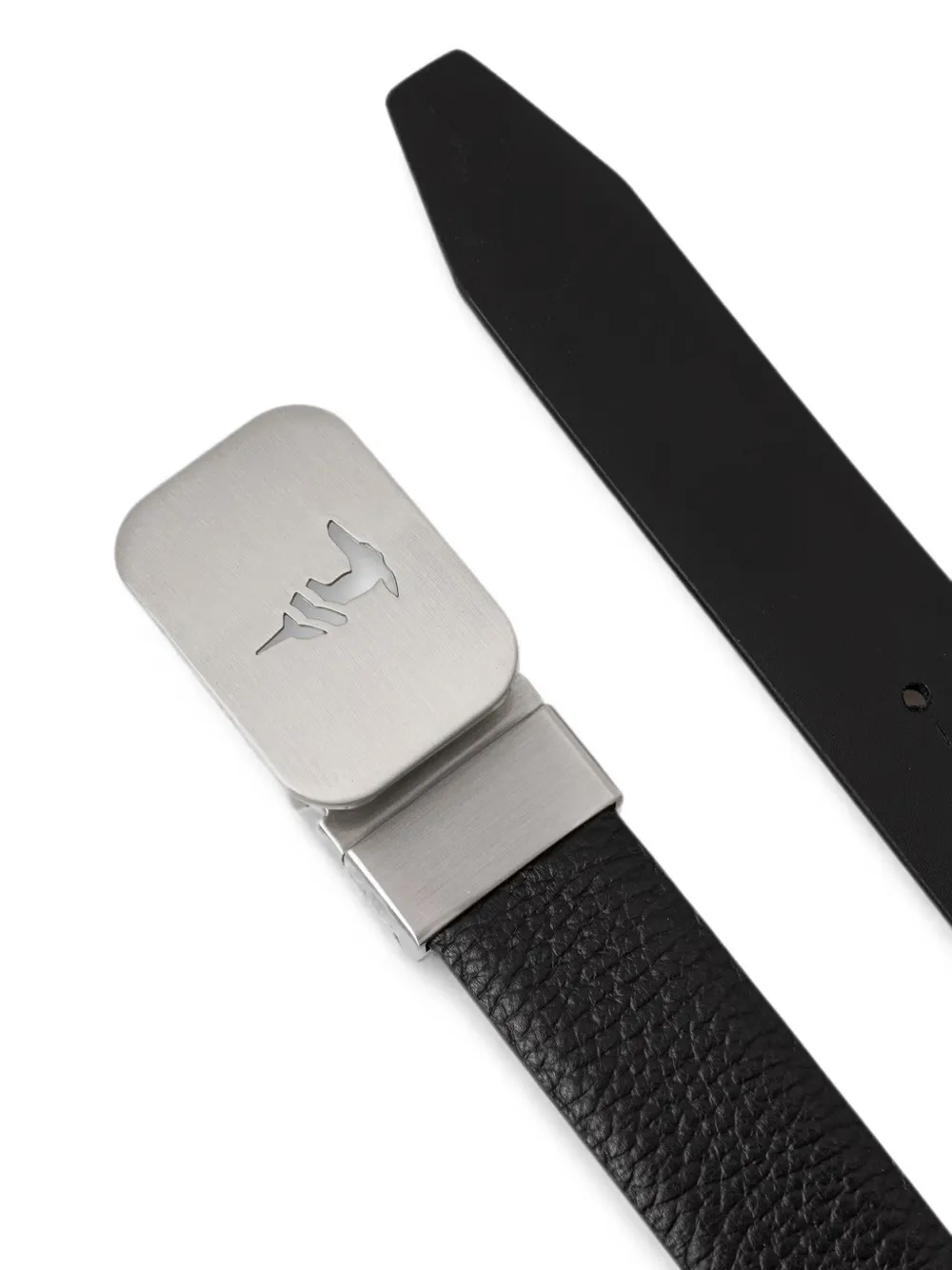 Trussardi Riem met logoplakkaat Zwart