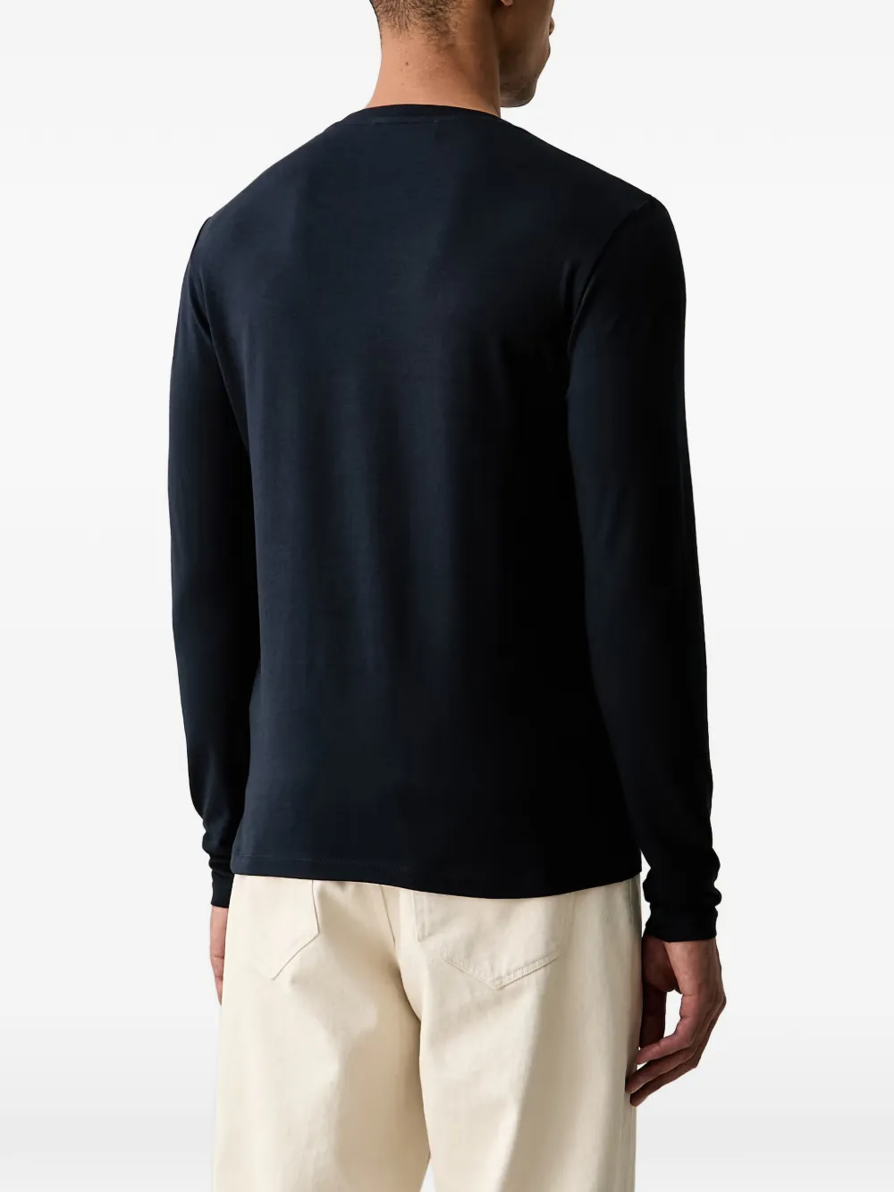 Trussardi T-shirt met geborduurd logo Blauw