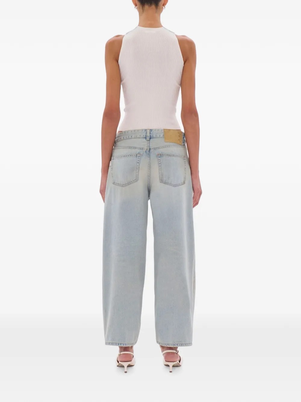 Haikure Korea wide-leg jeans Blauw