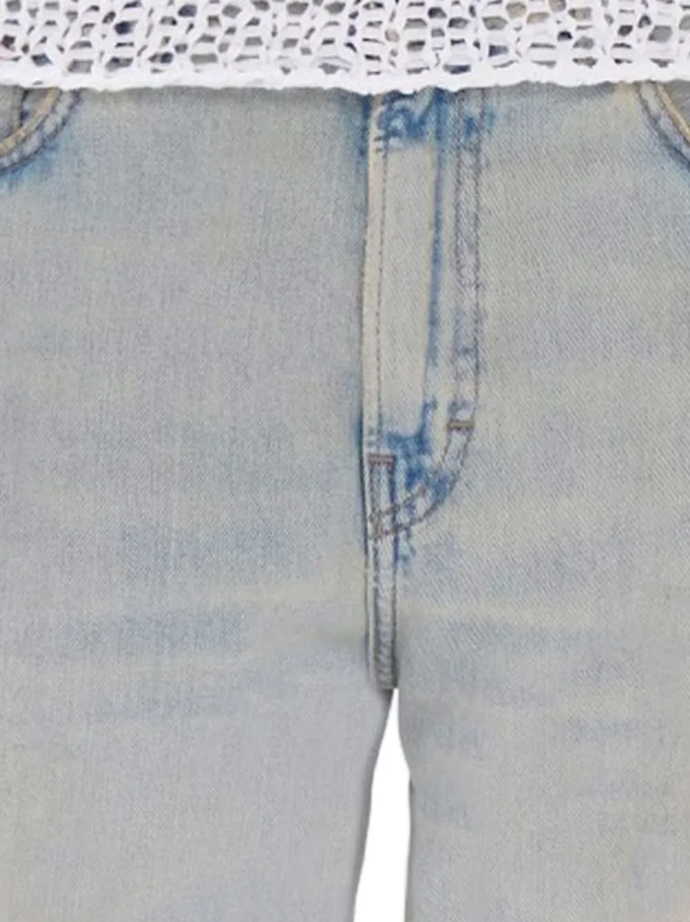 Haikure Korea wide-leg jeans Blauw