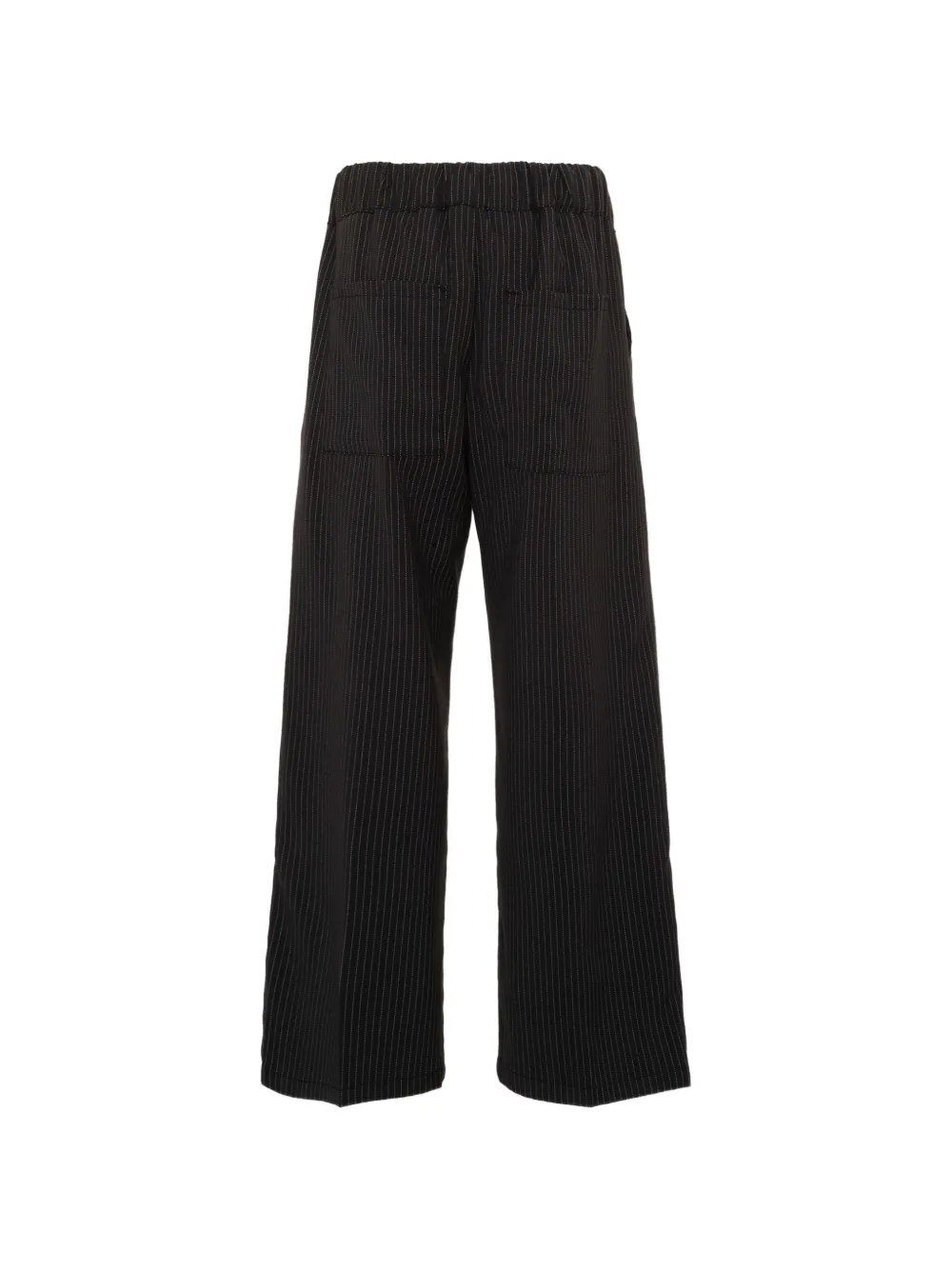 MSGM Kids Broek met krijtstreep en logoprint Zwart