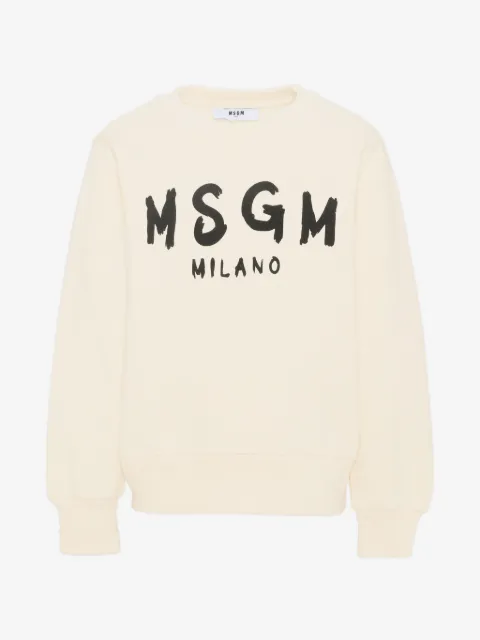 MSGM Kids logo-print cotton sweater